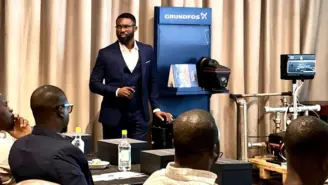 Michael Edwin Uke, CSE, Senior Sales Engineer, at the GRUNDFOS Sustainable Commercial Buildings Conference